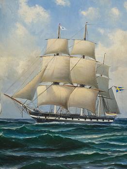 Christian Fredrik Swensson (Svensson), Christian Fredrik Swensson, "Norrköping" and cannon boats.