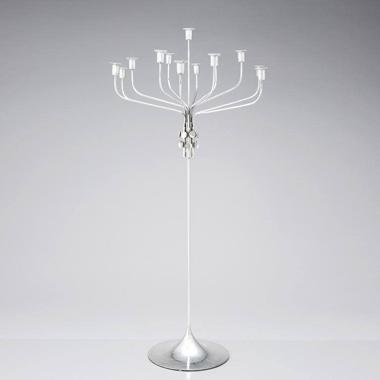 Tapio Wirkkala, a sterling candelabrum for 13 candles 'TW412', Hopeakeskus OY, Finland post 1968.