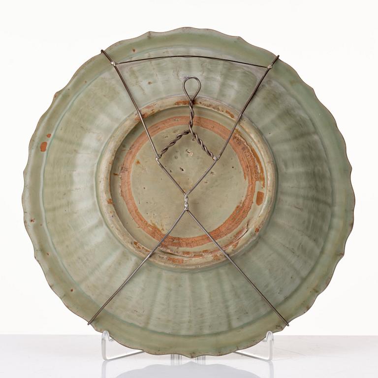 A celadon dish, Ming dynasty (1368-1644).