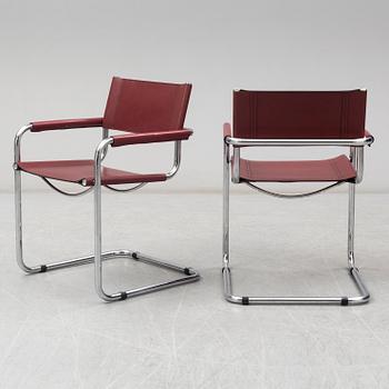 Four arm chairs by Mart Stam, Fasem, Italy.