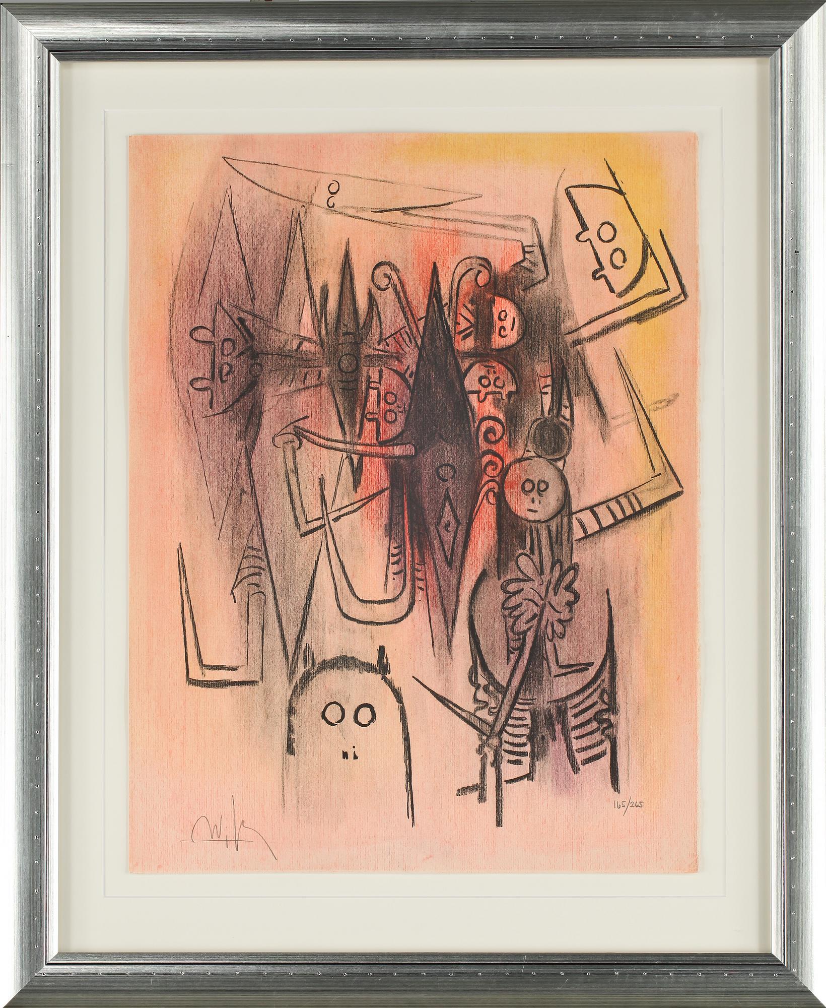 WIFREDO LAM, färglitografier, 10 st, "Pleni luna", signerade och numrerade 165/262.