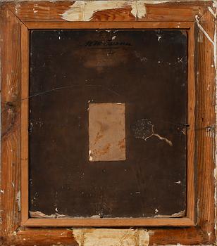 OKÄND KONSTNÄR, olja på pappannå, osignerad, England, 1800-tal.