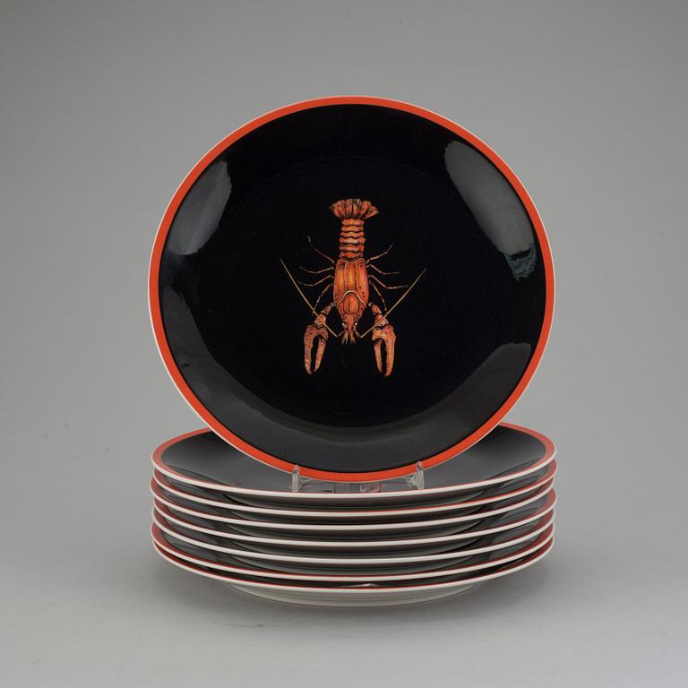 KRÄFTTALLRIKAR, 8 st, porslin, Villeroy & Boch, 1900-talets andra hälft.