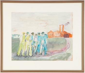 Pär Lindblad · Pär Lindblad, gouache, signed.