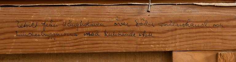 Gunnar Svensson, View from Långholmen over the Münchenbryggeriet in Stockholm.