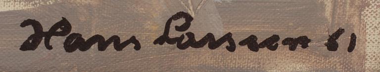 HANS LARSSON, oil on canvas, signed and dated -61.