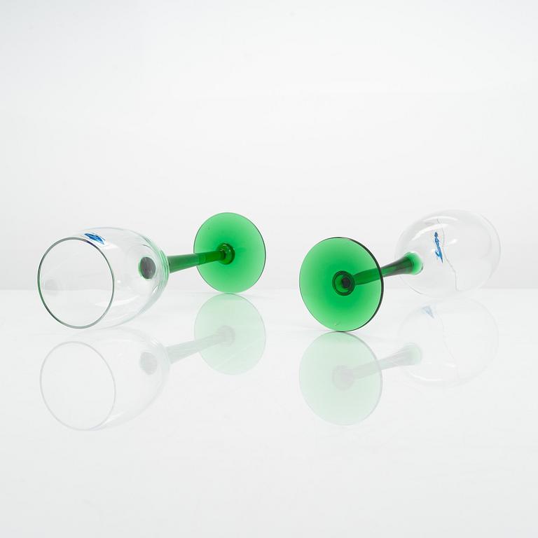 Saara Hopea, a 8-piece set of 'Traviata' wine glasses, Nuutajärvi, Finland.