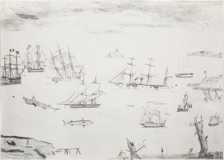 JOCKUM NORDSTRÖM, färglitografi, signerad Jockum och numrerad 55/250.