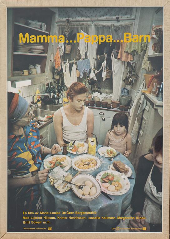 FILMAFFISCH, "Mamma..Pappa...Barn" av Marie Louise De Geer Bergenstråhle.