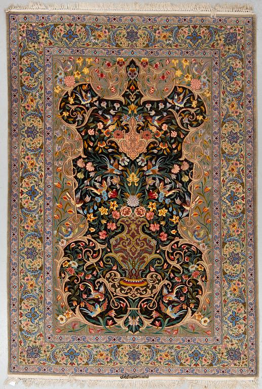 MATTA, Old Isfahan part silk, Nabawi, ca 240 x 160 cm.