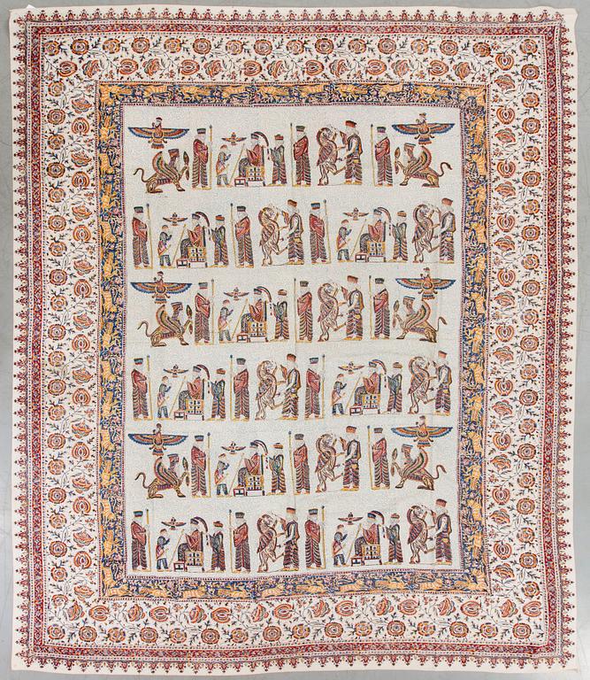 GHALAMKARI, old, Persia, ca 276 x 203 cm.