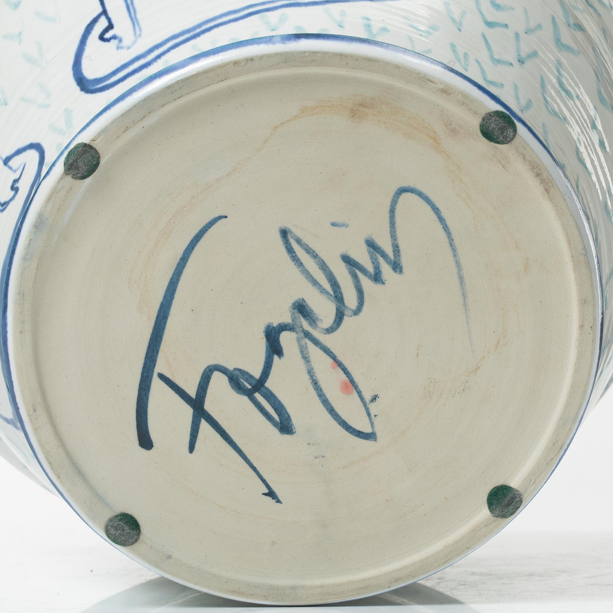 Herman Fogelin, Skål, stengods, signerad.