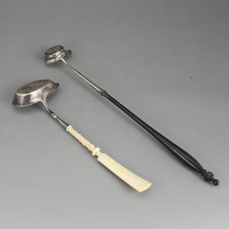 SOPPSLEV OCH BÅLSLEV. Silver, bl a IH Leffler, Falun 1813.
