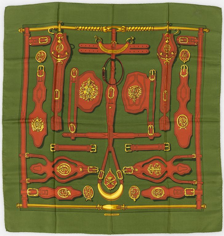 Hermès, scarf, "Harnais des Presidents".