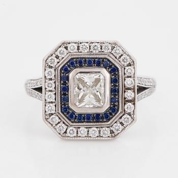 Sapphire and diamond ring.