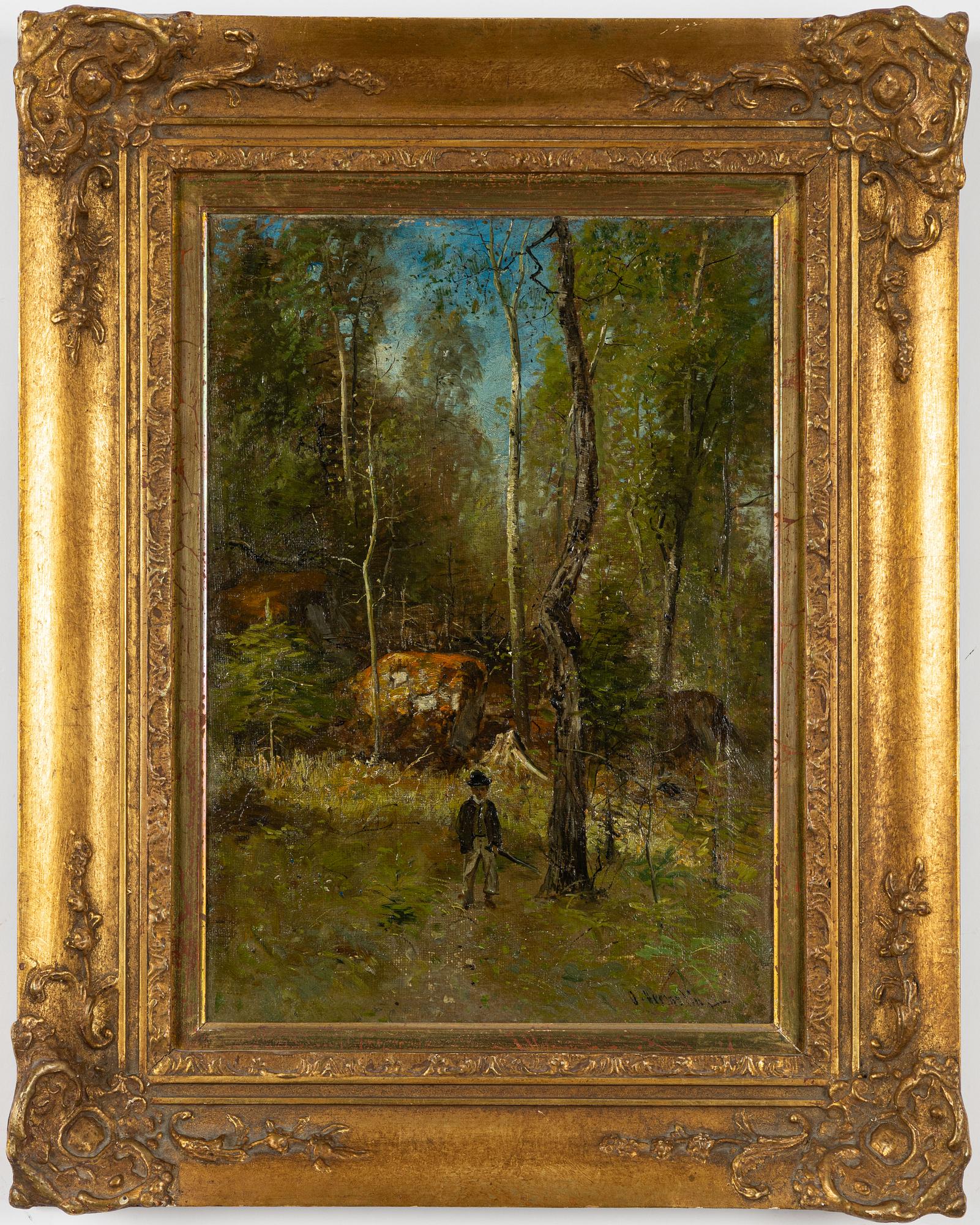 Olof Hermelin, Landskap med vandrande figur.