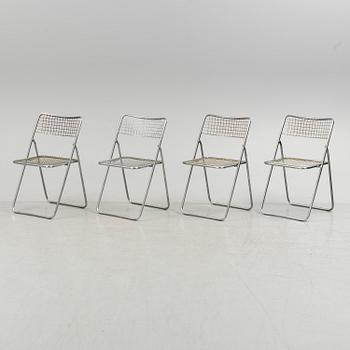 NILS GAMMELGAARD, five 'Ted Net' metal folding chairs from IKEA, 1970's/80's.