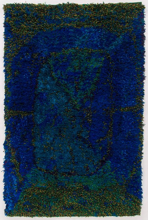 Susanna Beloff, ryijy, Alestalon Mattokutomo. Noin 170 x 110 cm.