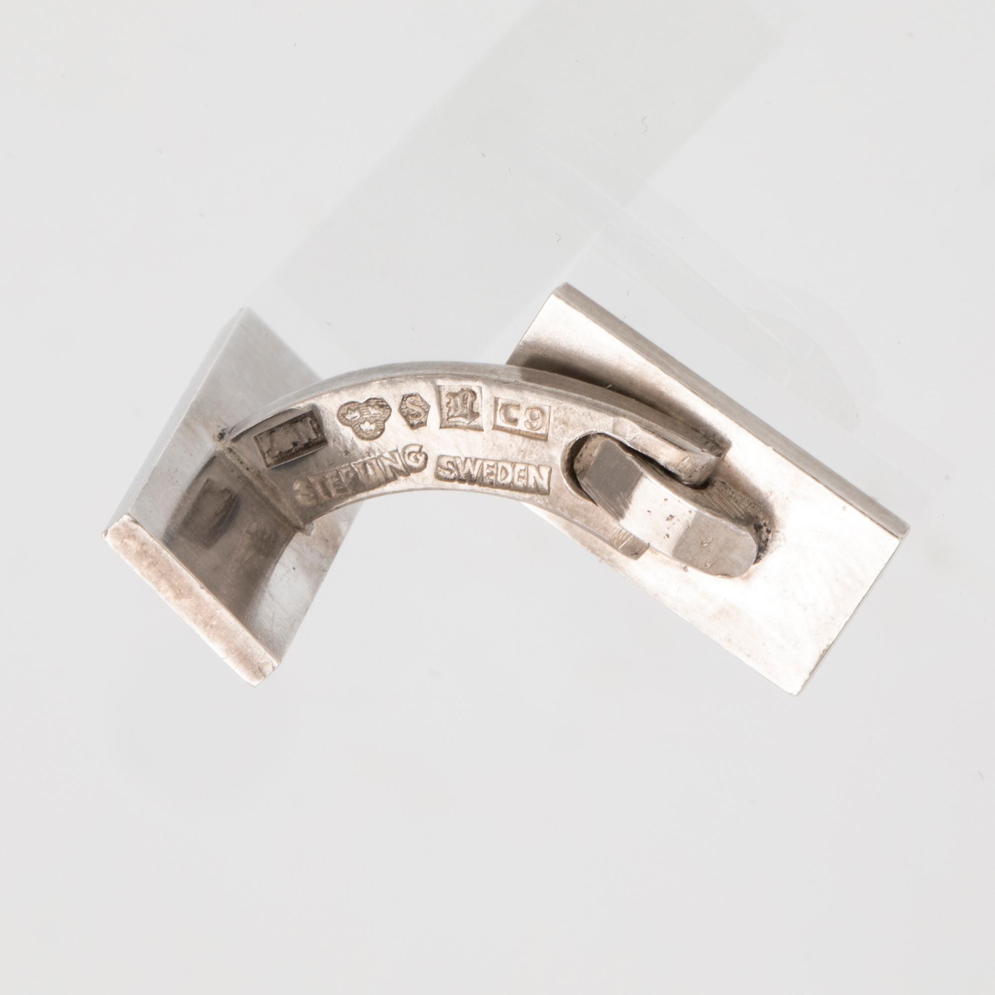 Wiwen Nilsson, a pair of cufflinks, silver, Lund 1953.