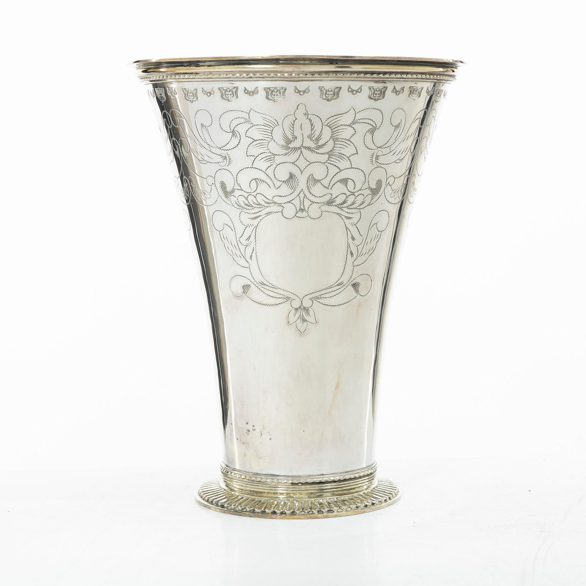 C.G. Hallberg, A Swedish parcel-gilt silver beaker, Stockholm 1939.