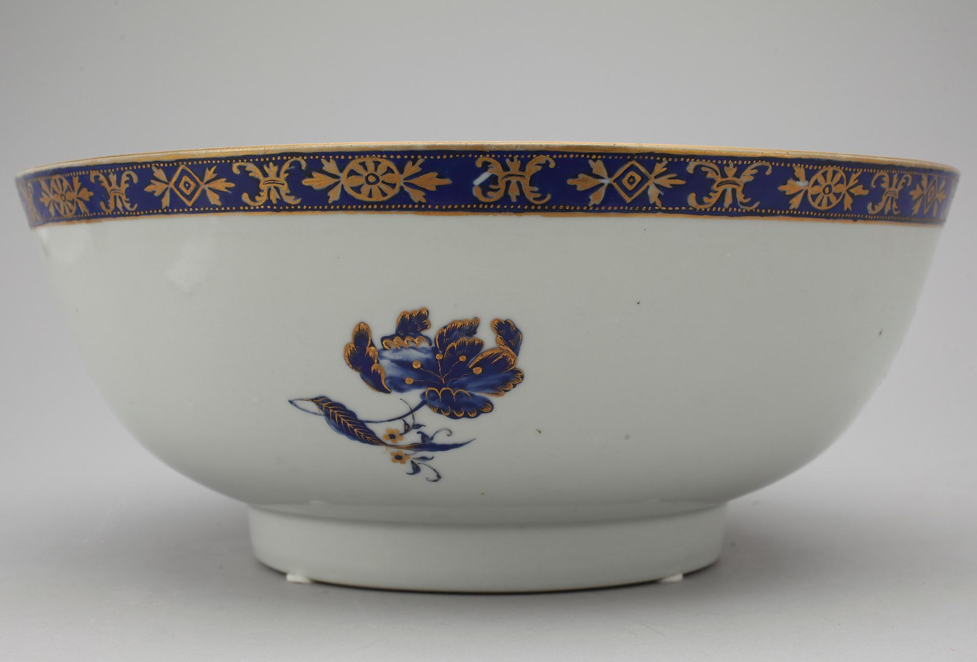 BÅLSKÅL, kompaniporslin, Jiaqing, (1796-1820).