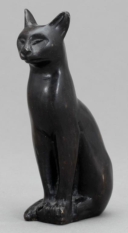 KATTSTATYETT, brons, egyptiserande, 1900-tal.