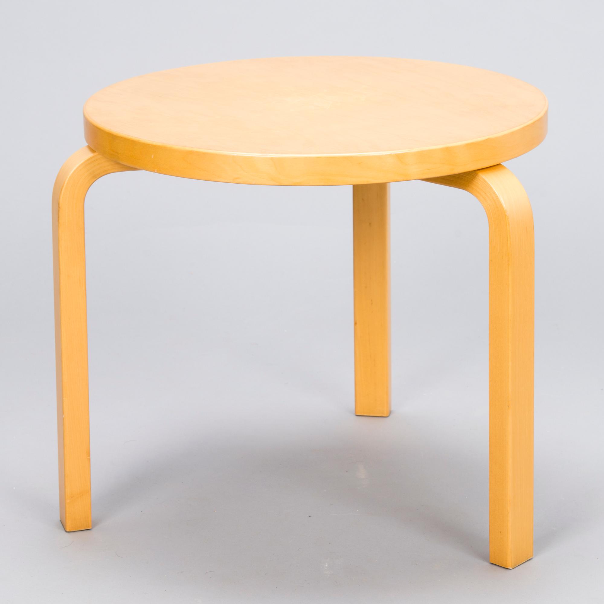 ALVAR AALTO, a late 20th century '90D' table for Artek.