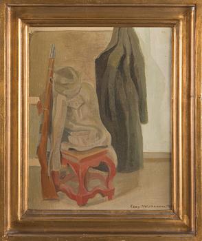 Eero Nelimarkka, Interior with Rifle and Clothes.