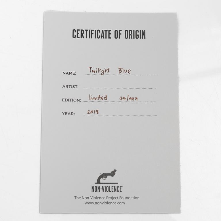 Non-Violence Art Project, 'Non-Violence Twilight Blue'.