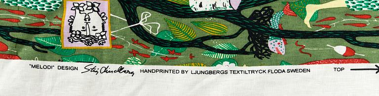 TYG. "Melodi" Design Stig Lindberg, Ljungbergs Textiltryck Floda SWEDEN.