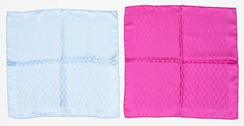 Hermès, a silk tie and two pocket squares.