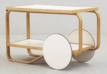 An Alvar Aalto birch serving trolley, 'Nr 98', Finland 1940's.