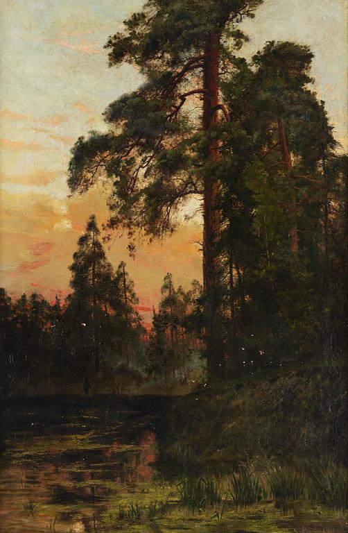 Arvid Mauritz Lindström, Twilight landscape.