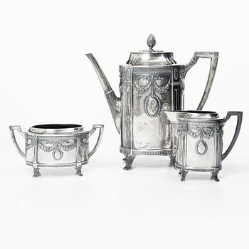 K. Andersson, a three piece silver coffee service, Stockholm 1914.
