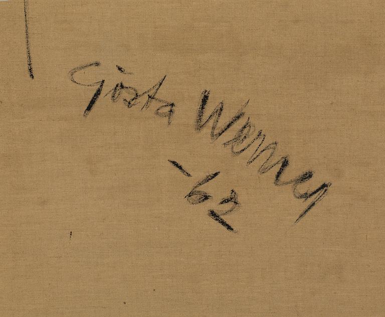 GÖSTA WERNER, olja på duk, signerad och daterad a tergo 62.