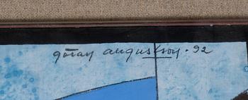 GÖRAN AUGUSTSON, guassi, signeerattu ja päivätty -92.