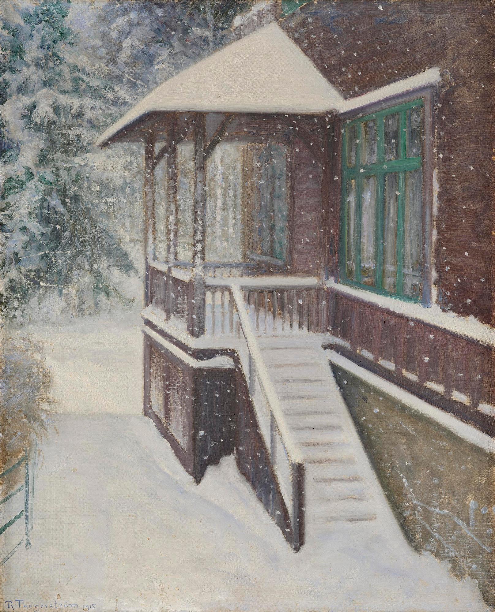 Robert Thegerström, Villa Tallbacken om vintern.