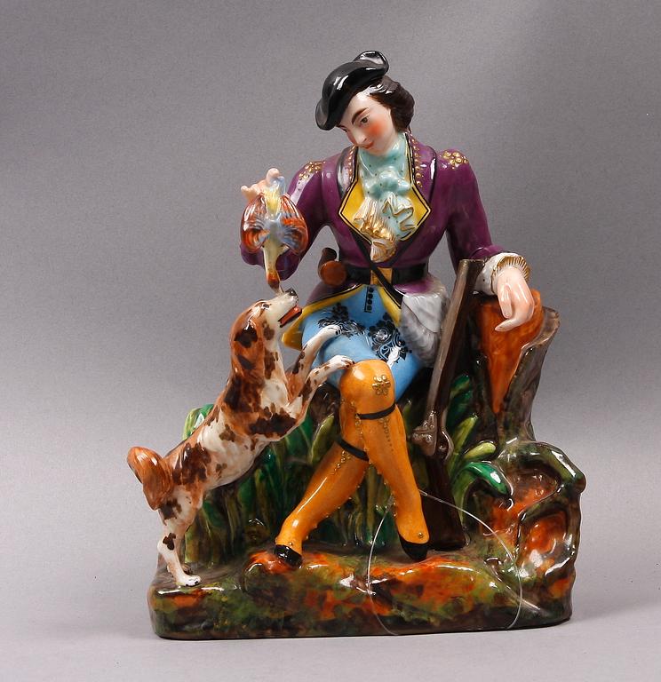 BORDSPENDYL, porslin, nyrokoko, troligen Frankrike 1800-talets andra hälft.