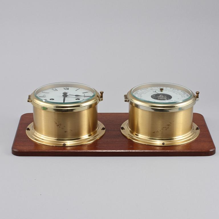 BAROMETER samt SKEPPSKLOCKA, Schatz, 1900-talets andra hälft.