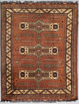An oriental carpet, Antique finish, 195x154 cm.