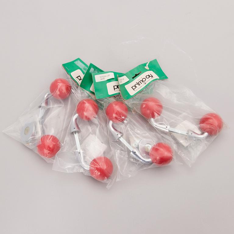 DOOR KNOBS, 4 pairs, manufactured by Primo Oy, Finland, 1960/1970s.