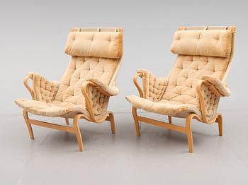 FÅTÖLJER, 1 par, "Pernilla", Bruno Mathsson, DUX, 1900-talets andra hälft.