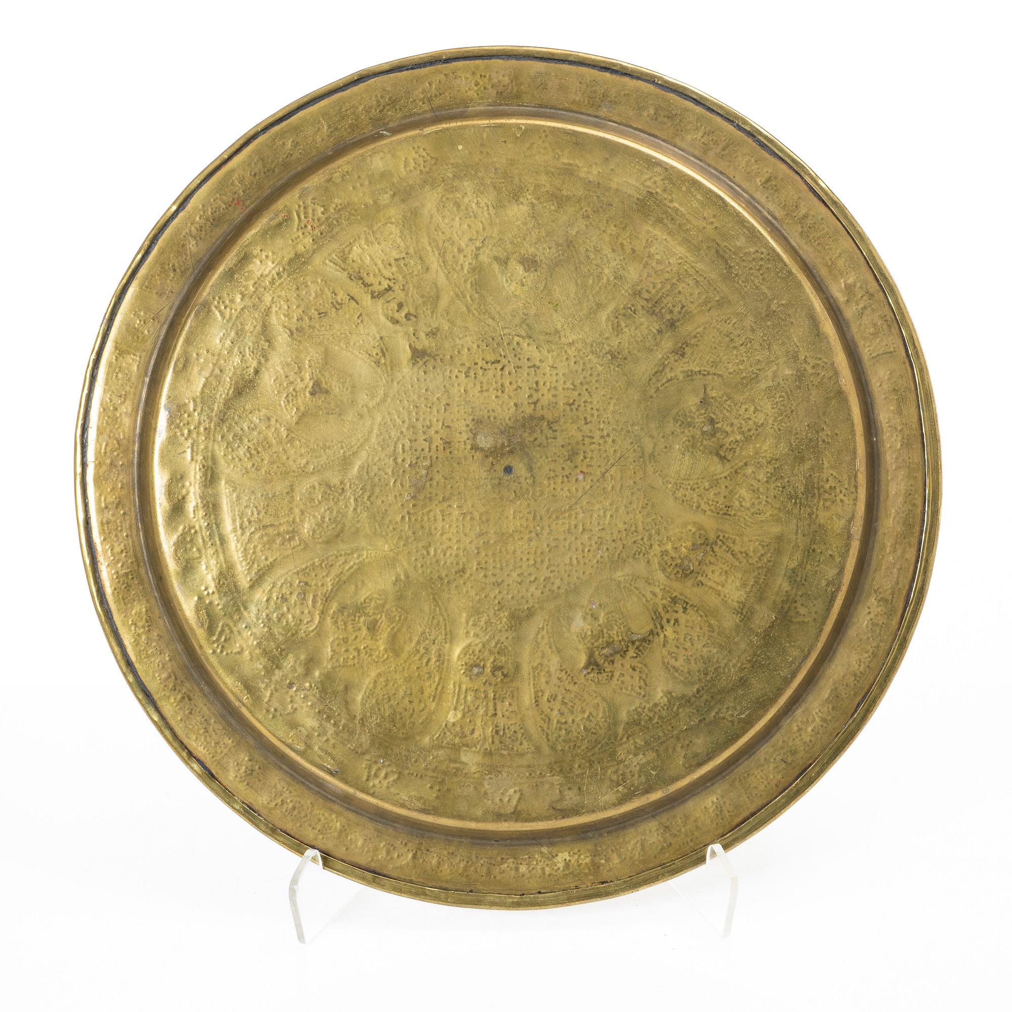 Bricka, mässing, Mamluk stil, Västra Asien 1900-talets första del.