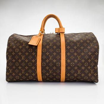 Louis Vuitton, a Monogram Canvas 'Keepall 55' bag.