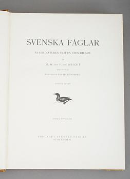 M, W och F VON WRIGHT, Svenska fåglar, text E. Lönnberg, första delen, andra upplagan, Stockholm 1927.