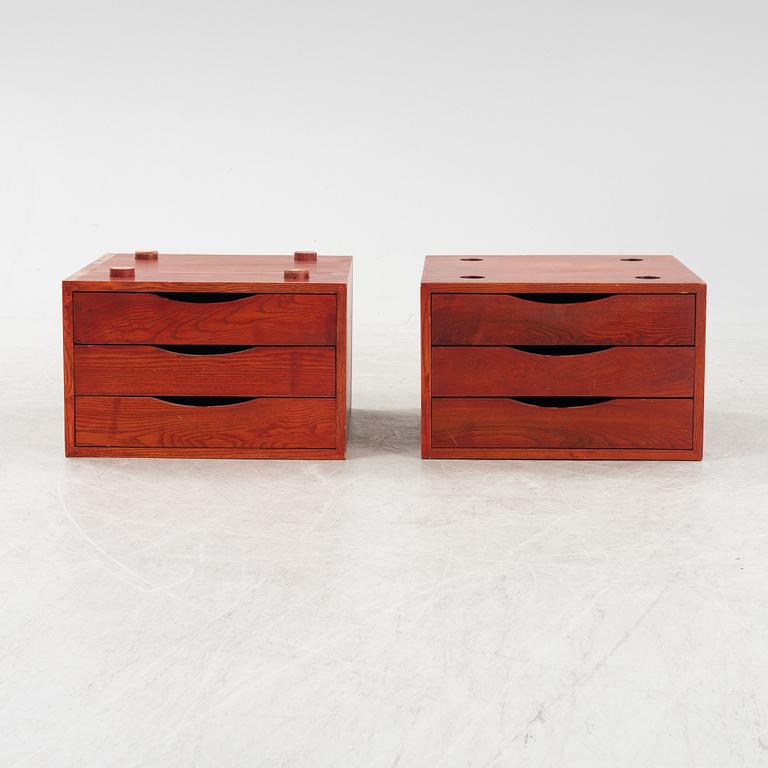 Jan Bocan, a pair modules with drawers, 1970s.