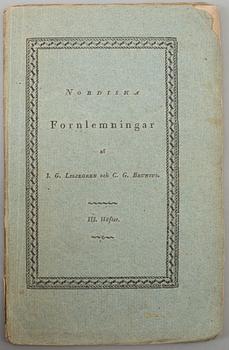 A book, J. G. Liljegren / C. G. Brunius: Nordiska fornlemningar. 1-2.