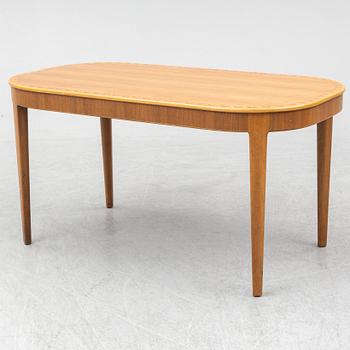 CARL MALMSTEN, a walnut veneered inlay coffee table, probably 1940's.