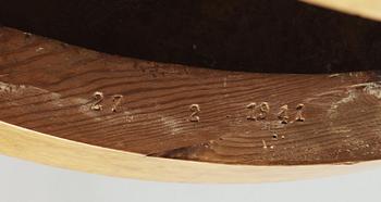 An Erik Johansson burr wood and blacquered sofa table,
Reiners Möbelfabrik, Sweden 1941.