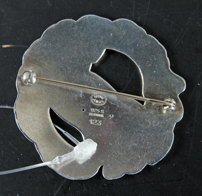 BROSCH, sterlingsilver, Georg Jensen, nr 123.